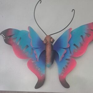 Colorful Metal Butterfly Wall Art
